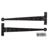Hand Crafted Iron 18 inch T-Hinges (pair)