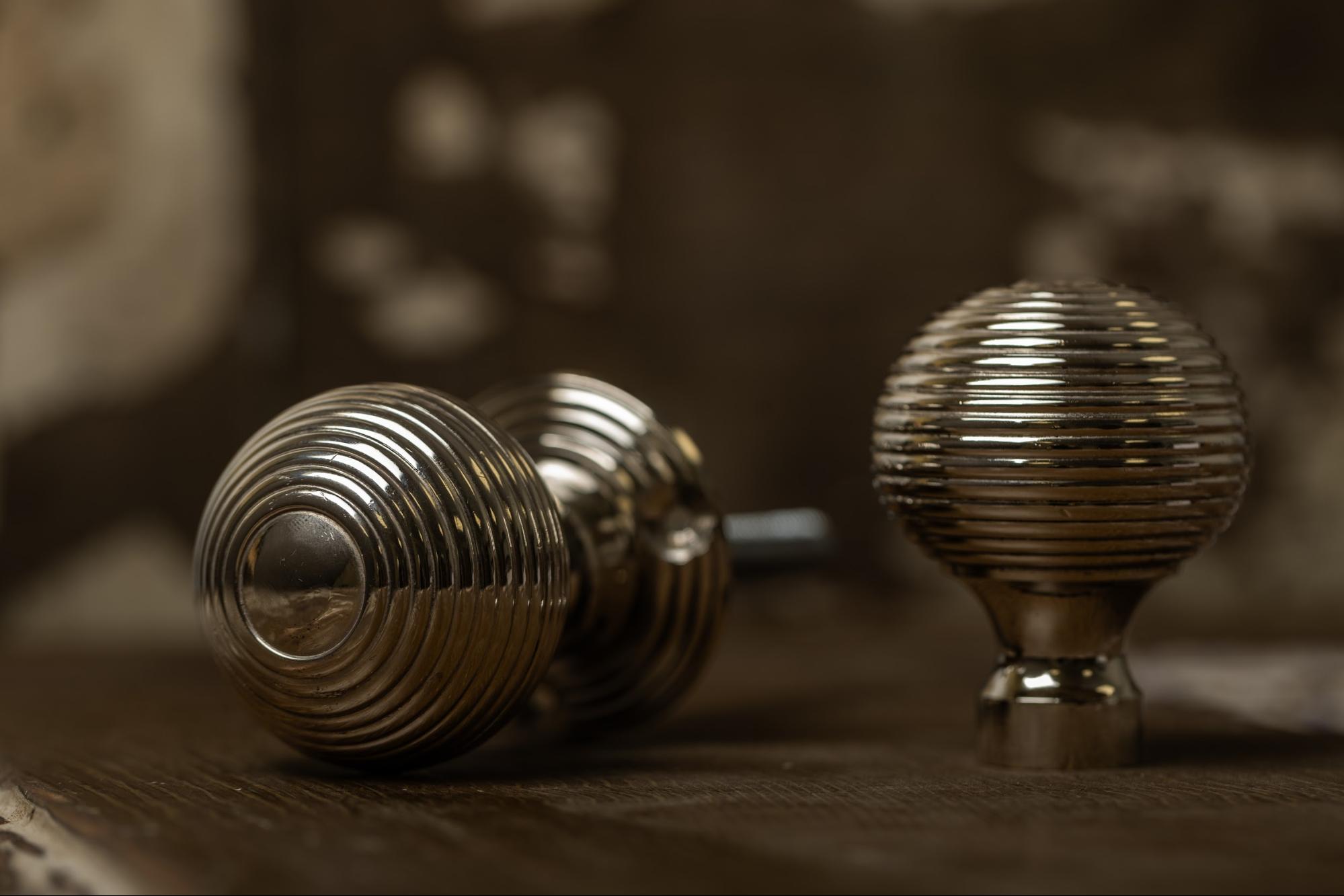 Victorian Door Knob – Nickel Beehive