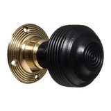 Georgian+Door+Knobs+%2D+Ebonised+Reeded+%28pair%29 (VDK-4)