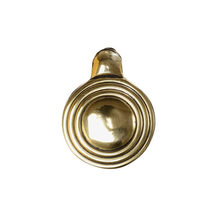 Keyhole Cover Escutcheon Aged Brass Reeded Round (single)