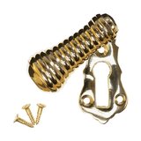 Keyhole+Cover+Escutcheon+%2D+Brass+Beehive+Teardrop+%28single%29 (VDK-23)