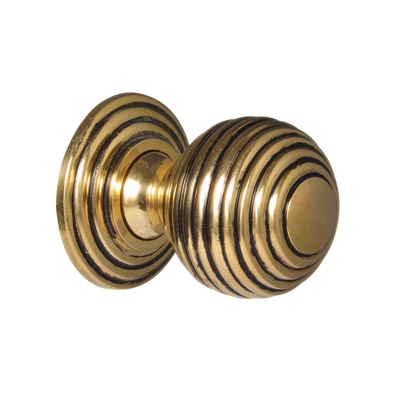 Victorian Cupboard Knob Brass Beehive Single