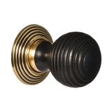 Victorian+Cupboard+Knob+%2D+Ebonised+Beehive+%2D+Brass+%28single%29 (VDK-43)