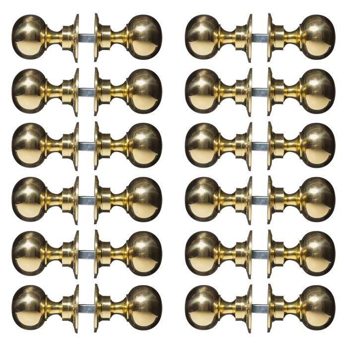 Victorian Door Handles Brass Plain (pair)