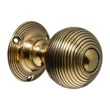 Victorian Door Knobs - Brass Beehive - Large - Pair