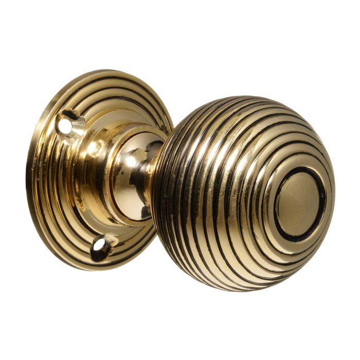 Victorian Door Knobs - Brass Beehive (pair) (VDK-1)
