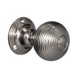 Victorian+Door+Knobs+%2D+Nickel+Beehive+%2D+Large+%28pair%29 (VDK-13)